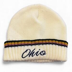 Home Free Ohio Knit Beanie Womens OS White Multicolor